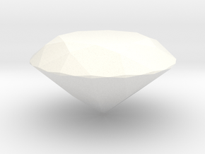 Solid Diamond in White Processed Versatile Plastic