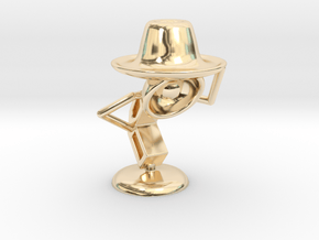 Lala , "Am i looking good in hat?" - Desktoys in 14k Gold Plated Brass