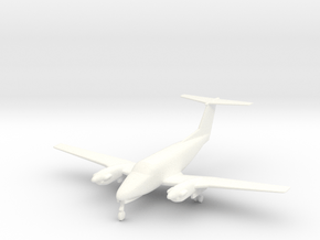 Beechcraft King Air 200 aircraft in 1/96 in White Processed Versatile Plastic