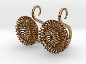 Plugs / gauges/ The Sunflowers 8g ( 3.2 mm) in Polished Brass