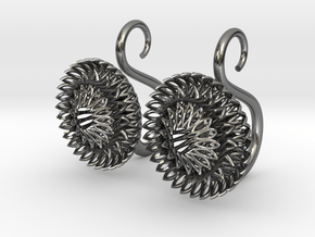 Plugs / gauges/ The Sunflowers 8g ( 3.2 mm) in Fine Detail Polished Silver