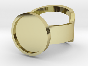 Customizable Bottle Opening Ring - Size 11 in 18k Gold Plated Brass