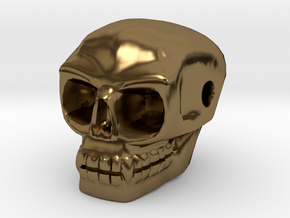 Skull bead (Side threading) in Polished Bronze