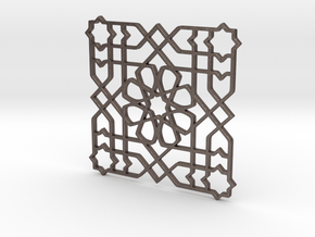 Moroccan Pattern in Polished Bronzed Silver Steel
