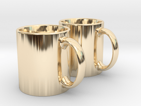 Mug Earrings in 14k Gold Plated Brass