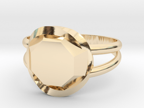 Size 6 Diamond Ring in 14k Gold Plated Brass