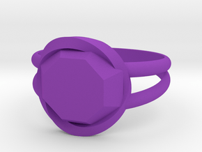 Size 6 Diamond Ring in Purple Processed Versatile Plastic