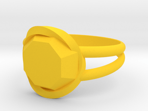 Size 9 Diamond Ring in Yellow Processed Versatile Plastic