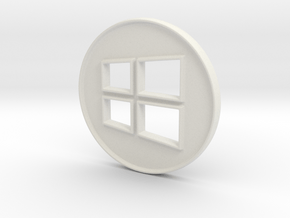 Giant Windows Coin (6 inches)  in White Natural Versatile Plastic
