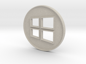 Giant Windows Coin (6 inches)  in Natural Sandstone