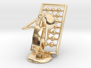 Lala - Playing abacus - DeskToys in 14K Yellow Gold