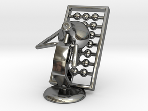 Lala - Playing abacus - DeskToys in Fine Detail Polished Silver