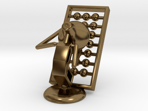 Lala - Playing abacus - DeskToys in Polished Bronze