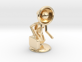 Lala as "Executive Manager" - DeskToys in 14k Gold Plated Brass