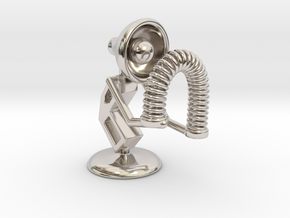 Lala - Playing with "Spring coil toy" - DeskToys in Rhodium Plated Brass