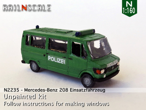 Mercedes-Benz 208 Einsatzfahrzeug (N 1:160) in Tan Fine Detail Plastic