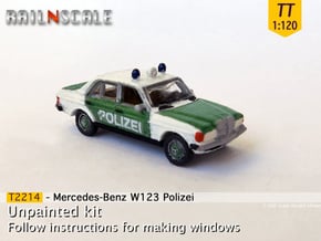 Mercedes-Benz W123 Polizei (TT 1:120) in Tan Fine Detail Plastic