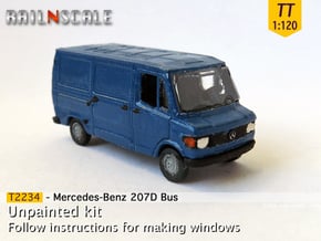 Mercedes-Benz 207D Bus (TT 1:120) in Smooth Fine Detail Plastic