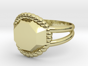 Size 6 Diamond Ring A in 18k Gold Plated Brass