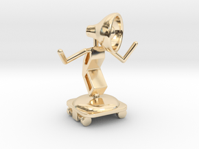 Lala - with Skating Shoe - DeskToys in 14k Gold Plated Brass