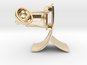 Lala - Skating in Air - DeskToys in 14k Gold Plated Brass