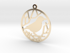 Christmas tree ornament - Bird in 14K Yellow Gold