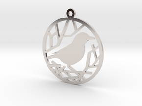 Christmas tree ornament - Bird in Platinum