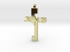 Jesus Pendant in 18k Gold Plated Brass
