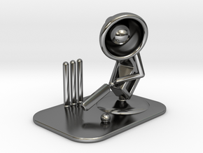 Lala "Playing Cricket" - DeskToys in Fine Detail Polished Silver