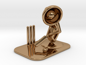 Lala "Playing Cricket" - DeskToys in Polished Brass