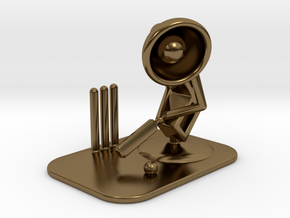 Lala "Playing Cricket" - DeskToys in Polished Bronze