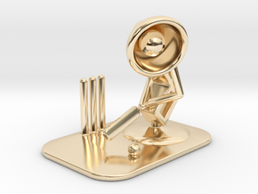 Lala "Playing Cricket" - DeskToys in 14k Gold Plated Brass