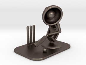 Lala "Playing Cricket" - DeskToys in Polished Bronzed Silver Steel