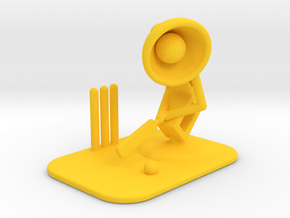 Lala "Playing Cricket" - DeskToys in Yellow Processed Versatile Plastic