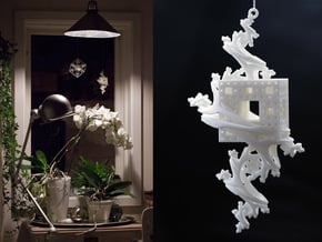 Fractal Window Ornament -El corazón del matemático in White Natural Versatile Plastic