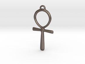 ANKH in Polished Bronzed Silver Steel