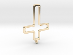 Hollow Cross in 14K Yellow Gold