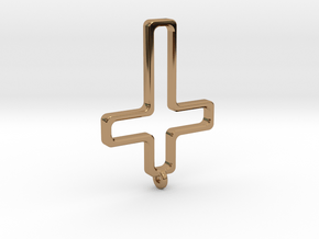 Hollow Cross in Polished Brass