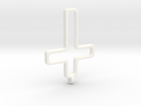 Hollow Cross in White Processed Versatile Plastic