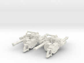 Gatline Cannon 001a Carried 4x Pack in White Natural Versatile Plastic