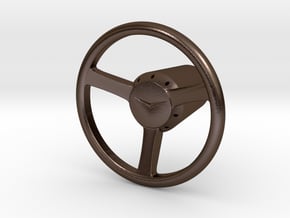 Shooter Rod Knob - v2 Cadillac Steering Wheel in Polished Bronze Steel
