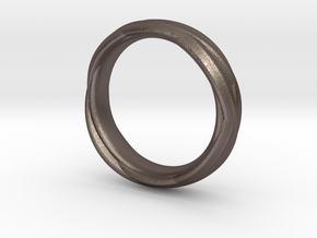 Ring 7 in Polished Bronzed Silver Steel