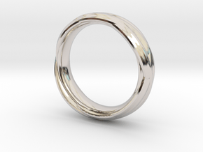 Ring 7 in Rhodium Plated Brass