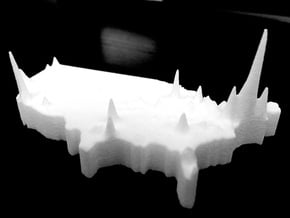 US Population Density Map in White Natural Versatile Plastic