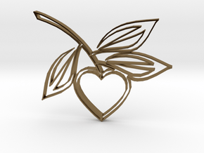 Heart1b in Polished Bronze