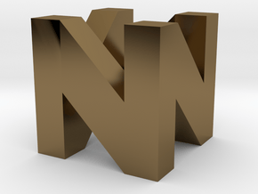 N64 Logo in Polished Bronze