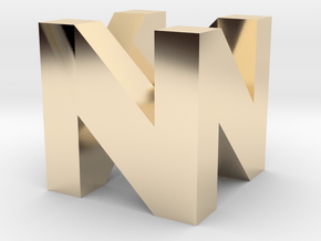 N64 Logo in 14k Gold Plated Brass