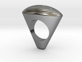 Ring arts oval in Fine Detail Polished Silver