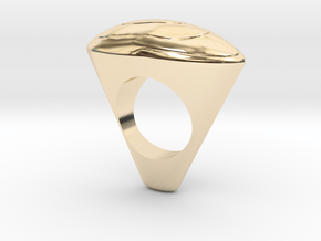 Ring arts oval in 14k Gold Plated Brass