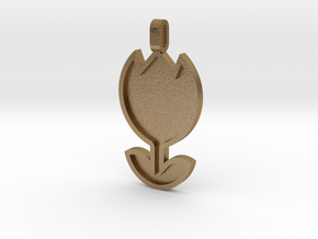 Tulip Pendant Thin in Polished Gold Steel